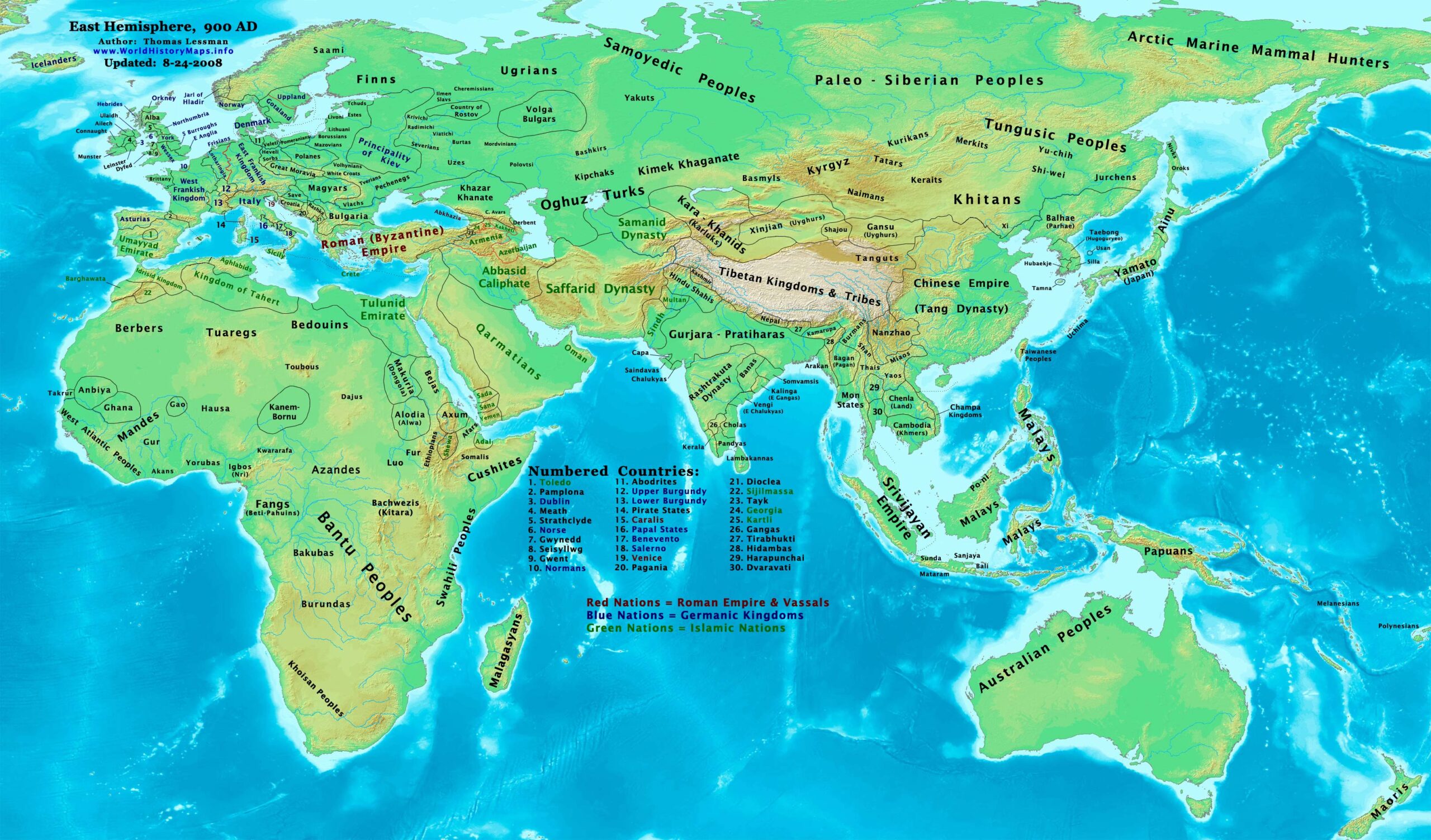 10. Yüzyıl Dünya Haritası